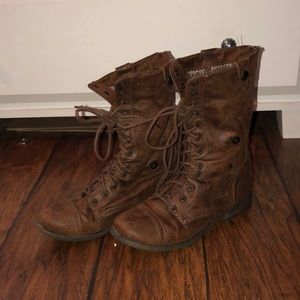 Brown Combat Boots